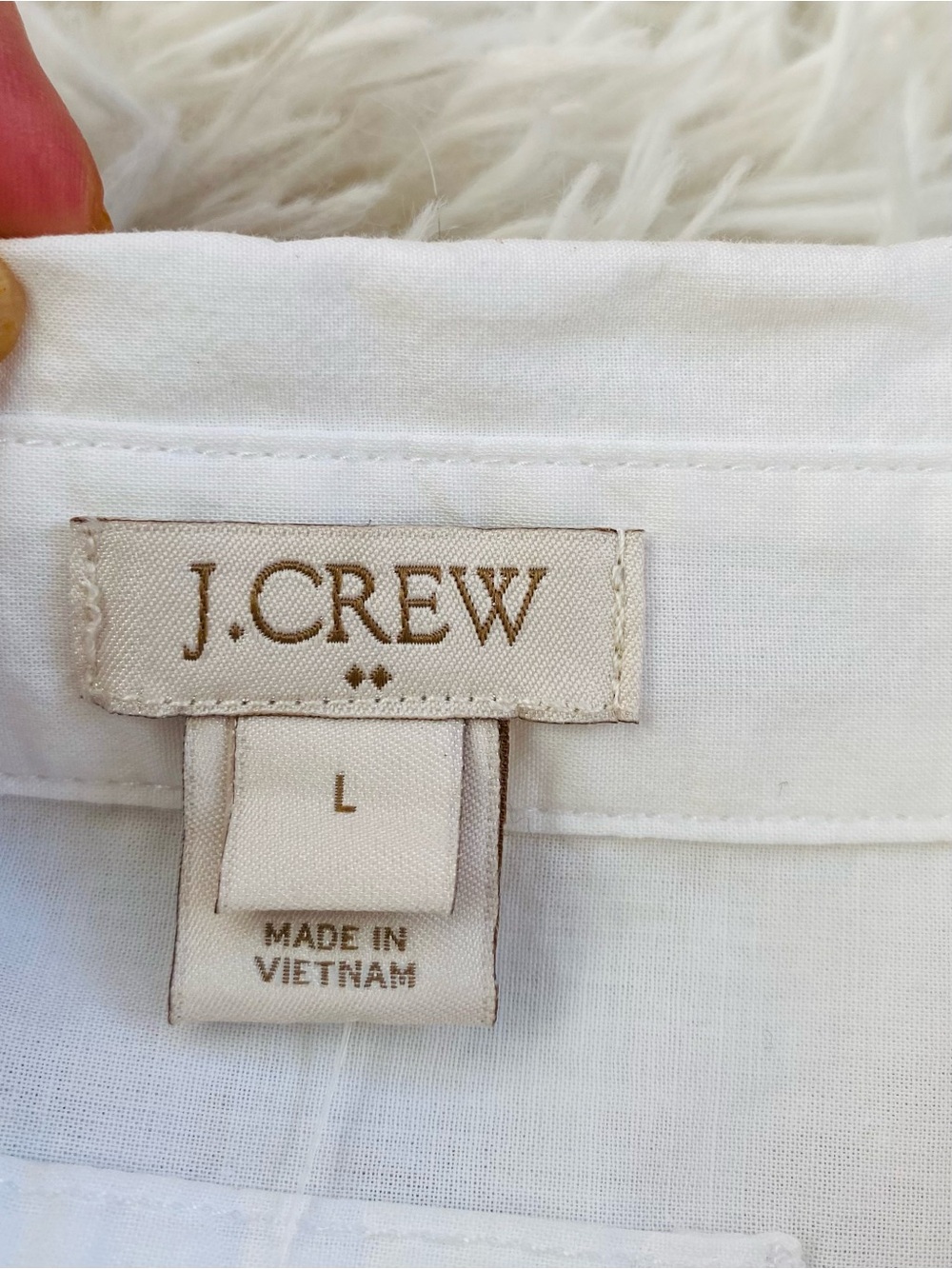 J. Crew NWT White Cotton Popover Tunic Shirt Size Large - Picture 2 of 13